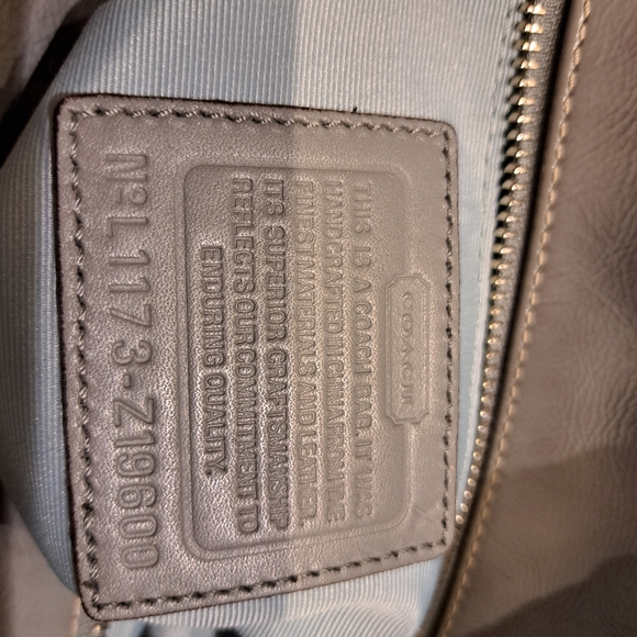 Coach Gray Leather Tote Bag - Picture 9 of 10